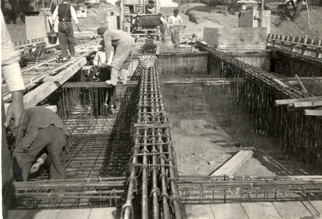 Detalle del puente en construccin