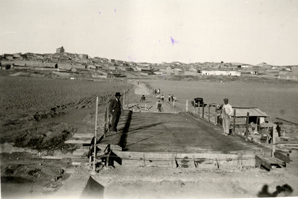 Vista del puente en construccin