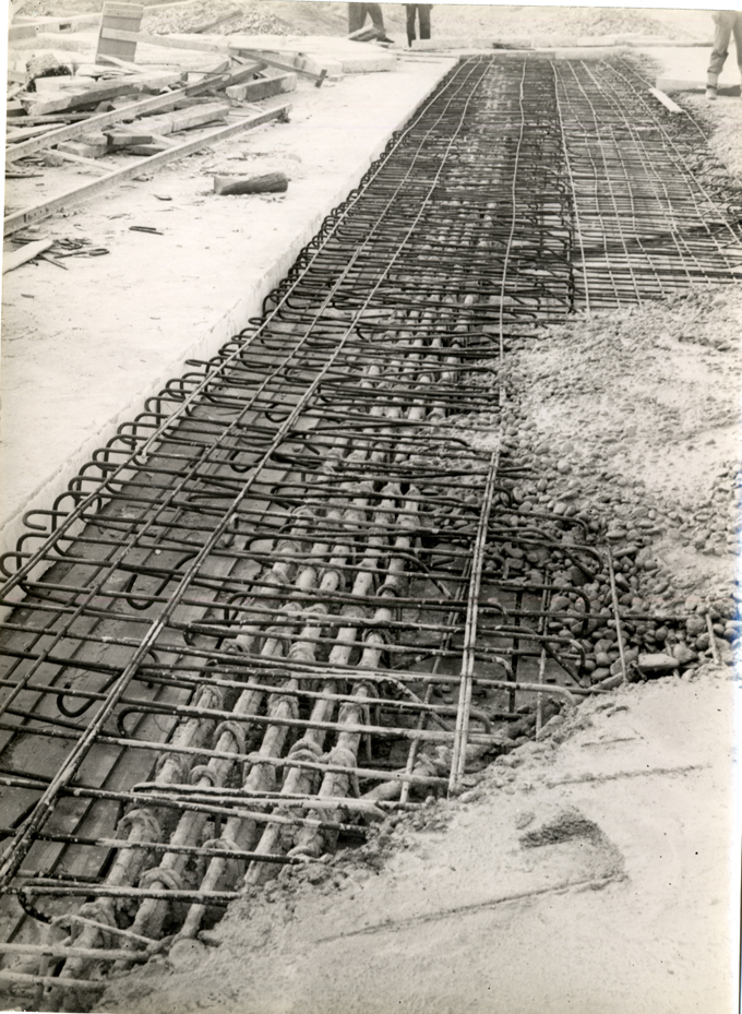 Detalle del puente en construccin