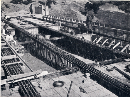 Detalle del puente en construccin