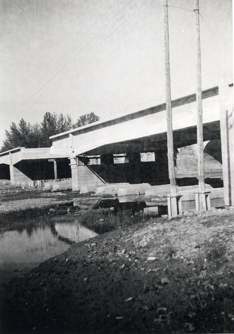 Vista del puente en construccin