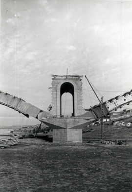 Detalle del puente en construccin