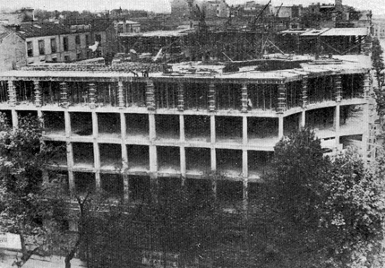 Vista del edificio en construccin