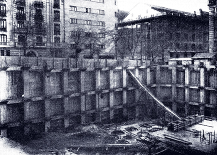 Vista del edificio en construccin