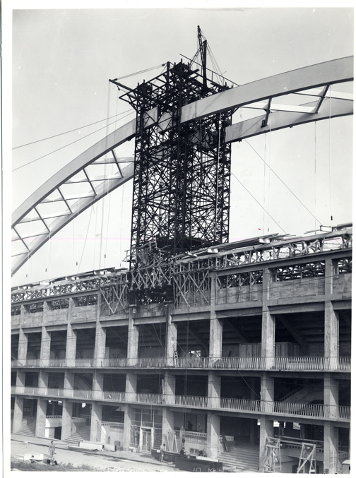 Vista del estadio en construccin