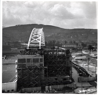 Vista del estadio en construccin