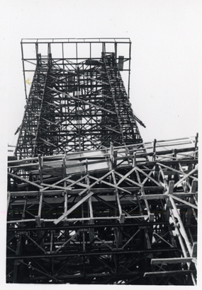 Detalle del estadio en construccin