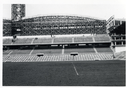 Vista del interior del estadio en construccin