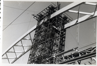 Detalle del estadio en construccin