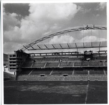 Vista del interior del estadio en construccin