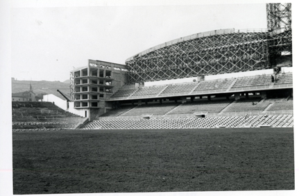 Vista del interior del estadio en construccin