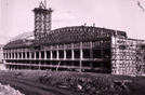 Vista del exterior del estadio en construccin