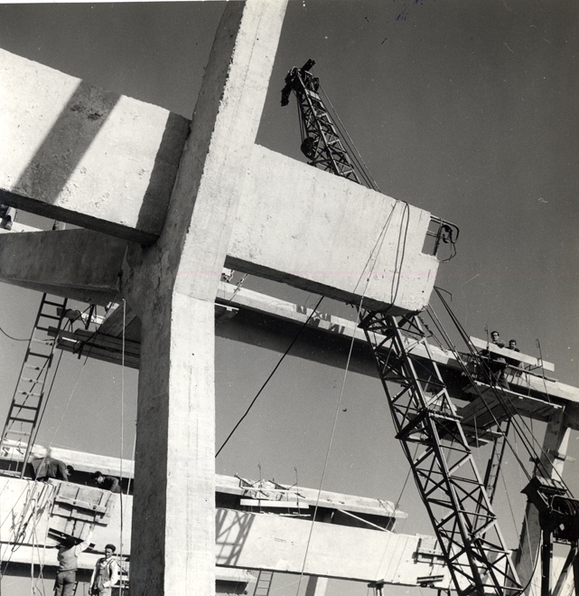 Detalle de la nave en construccin