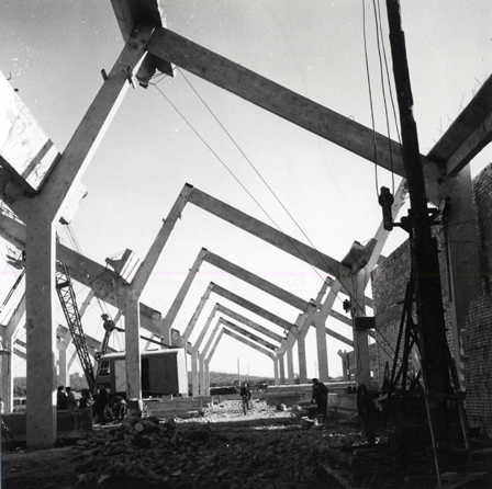 Detalle de la nave en construccin