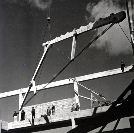 Detalle de la nave en construccin