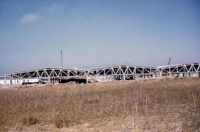 Vista de la nave en construccin