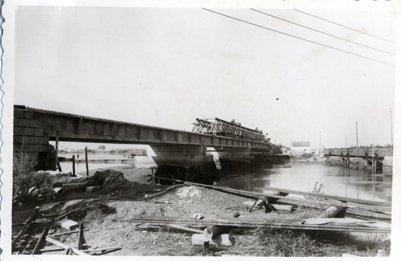 Vista del puente en construccin