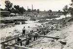 Detalle del puente en construccin