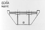 Alzado del puente con medidas de los vanos