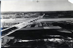 Vista area del puente en construccin