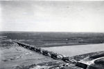 Vista area del puente en construccin