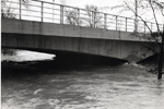 Detalle del puente con la crecida del ro