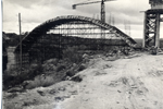 Estructura de madera de uno de los arcos durante su construccin