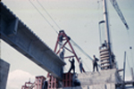 Detalle del puente en construccin