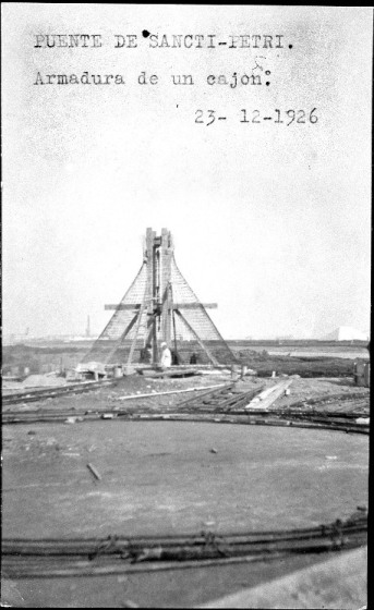 Puente de Sancti Petri. Armadura de un cajn