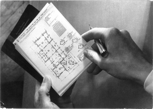 [Plano de detalle de una estructura por el Sistema de Notacin Torroja]